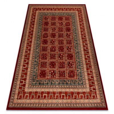 Covor de l&amp;acirc;nă KASHQAI 4349 300 oriental, cadru teracotă / verde, 120x170 cm foto