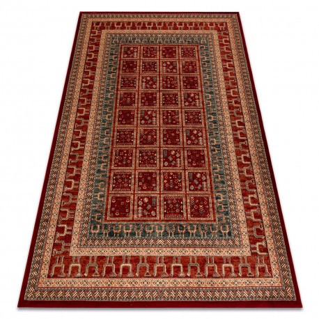 Covor de l&acirc;nă KASHQAI 4349 300 oriental, cadru teracotă / verde, 120x170 cm