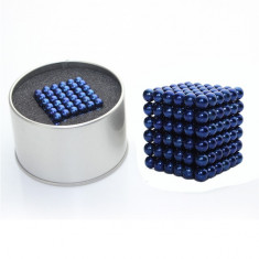 Puzzle antistres magnetic NeoCube, 216 sfere albastru foto