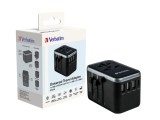 Adaptor universal Verbatim UTA-04, 6-in-1, PD61WPriza cu USB-C PD si QC, USB-C, 3 x USB-A