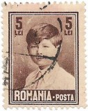 Mihai I, format mare, fara filigran (uzuale), 1928 - 5 L, obliterat, Regi, Stampilat