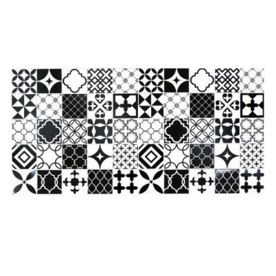 Panou decorativ, PVC, model mozaic, alb si negru, 96x48.5cm GartenVIP DiyLine foto