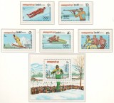 Cambodgia 1983 Mi 517/21 + bl 132 MNH - JO de iarna 1984, Saraievo (I), Nestampilat