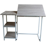 Birou metal si MDF, 110 x 55 x 75 cm, Negru/Crem