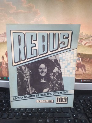 Rebus, revistă bilunară de probleme distractive, nr. 103, 5 oct. 1961, 111 foto