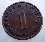 2.739 GERMANIA 1 REICHSPFENNIG 1938 D, Europa, Bronz