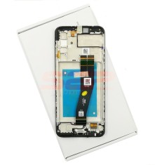 LCD+Touchscreen cu Rama Samsung Galaxy A02s / A025G BLACK Original Service Pack (163mm)