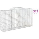 Cumpara ieftin Cosuri gabion arcuite 6 buc, 300x50x160/180 cm, fier galvanizat