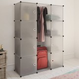 vidaXL Dulap modular cu 9 compartimente, 37 x 115 x 150 cm, alb