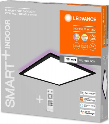 Panou LED RGB inteligent Ledvance SMART+ Wifi PLANON+ BACKLIGHT cu Telecomanda, foto