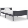 VidaXL Cadru de pat, gri, 100x200 cm, lemn masiv de pin 322125