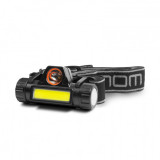 Lanterna LED frontala Phenom, 3W, 40-120 lm, cu acumulator Li-ion 1200 mAh, microUSB, IP54