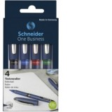 Set Roller 0.6 mm Schneider One Business, 4 bucati/portofel