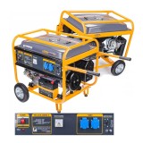 Generator Curent Powermat 6.5KW, 6500W, 220V, 15CP, AVR, Monofazat, Protectie Suprasarcina