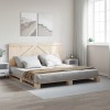 VidaXL Cadru pat cu tăblie 200x200 cm, lemn masiv de pin 3281555