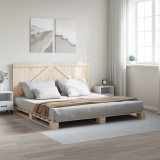 VidaXL Cadru pat cu tăblie 200x200 cm, lemn masiv de pin