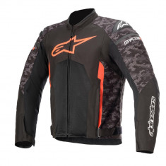 Geaca Moto Alpinestars T-GP Plus R V3 Air Jacket, Negru/Camo/Rosu, Extra-Large