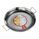 Tigaie din otel inox 18/8, paella valenciana fructe de mare, diametru 40 cm, 2 manere, 9 portii, Garcima, GRC70040