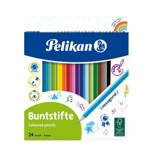 Creioane Color Lacuite Set24 Culori Varf 3,0 Mm