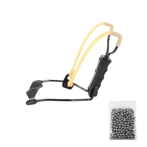 Set prastie metalica profesionala cu suport de incheietură si 100 bile 8 mm, metal, maner antiderapant, 18 cm