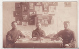 Bnk foto - Ofiteri romani in lagarul Sopronnyek 1918, Romania 1900 - 1950, Sepia, Militar