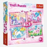 Puzzle Unicorni 4 in 1, Set 4 Puzzle (35, 48, 54, 70 piese), CMCLASS