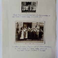 DOCTORII LEOPOLD MAYER si G. FICHERA IN VIZITA LA CLINICA GINECOLOGICA A SPITALULUI COLTEA , CU PROF. DR. C. DANIEL , DOUA FOTOGRAFII , 1933 - 934
