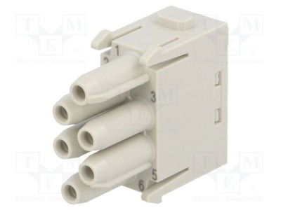 Conector HARTING Han-Modular&amp;reg; HDC mamă 16A 830V 6 pini crimpat foto
