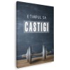 Tablou motivational e timpul sa castigi 1495 Tablou canvas pe panza CU RAMA 60x80 cm