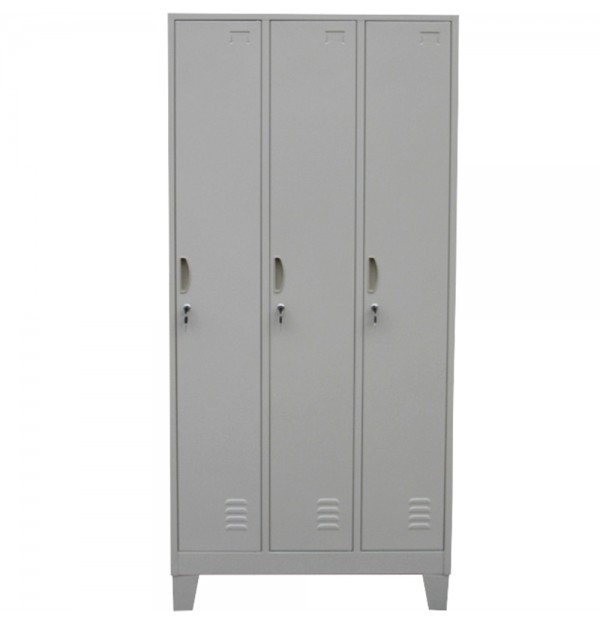 VESTIAR METALIC ASAMBLAT CU PICIOARE SI 3 USI 900x500x1920 mm (LxlxH), PLUS