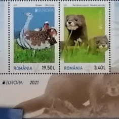 ROMANIA 2021 EUROPA CEPT Specii pe cale de diparitie serie 2 timbre LP.2322 MNH