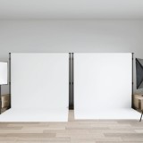 VidaXL Suporturi pentru fundal, 2 buc., negru, 305x243 cm, oțel