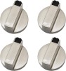 Set 4 Butoane Aragaz Universal Argintiu - Accesorii Aragaz