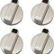 Set de 4 butoane aragaz, Argintiu