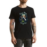 Tricou Barbati Forest Escape Mode, look casual, negru, marimea M
