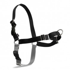 Ham pentru caini anti-smulgere EasyWalk Harness cu lesa - XS, negru foto