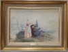 Acuarela P.S. Kroyer &quot;Pe munte&quot;, 51.5x36cm, Certificat Autenticitate, Album Arta