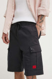 HUGO pantaloni scurți din bumbac culoarea negru, 50510594