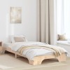 Cadru Pat Lemn Pin Masiv vidaXL 197x82x17 cm Maro, Suport Saltea, Design Modern, Durabil, 1 Persoana
