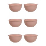 Set boluri, 6 piese, 500 ml, Plastic, Nude