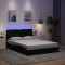 vidaXL Cadru de pat cu LED fără saltea Negru 140x190 cm Material 3310666