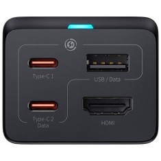 INCARCATOR RETEA Baseus GaN5 Pro Powerstrip, QC 67W, 2xUSB Type-C Output 5V/3A,1xUSB,1xHDMI,include cablu USB Type-C la USB Type-C 100W,1m,negru&amp;quot;