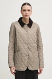 Barbour vesta femei, culoarea bej, de tranzitie