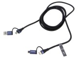 Cablu USB 2.0 VENTION A la B micro și C x2, 2m