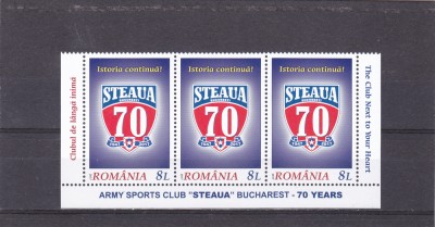 STEAUA BUCURESTI ,SERIE IN TRIPTIC,2017,Lp.2149b, MNH ** ROMANIA. foto