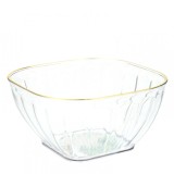 Bol elegant Pufo Goldy pentru servit salata, fructe, fursecuri, 18 cm