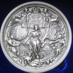 Medalie 25 de ani de Domnie a Regelui Carol I - 85mm Monetaria Statului