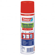 Adeziv Tip Spray Tesa, 500 ml, Adeziv pentru Lipirea Plasticului, Adeziv pentru Materiale Texile, Adeziv Spray pentru Carton, Adeziv Spray Lipirea Cau