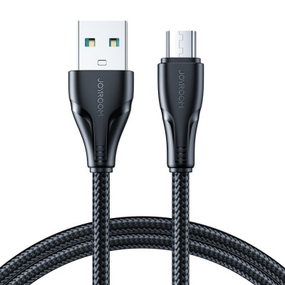 Cablu USB Joyroom - Micro USB 2.4A Surpass Series Pentru &amp;icirc;ncărcare Rapidă și Transfer De Date 2 M Negru (S-UM018A11) S-UM018A112B foto