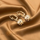 Cercei Perla Serena , Cercei placati 18K Brazilia, 2.5 cm